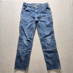 Carhartt BD3129-M Rugged Flex Relaxed Fit Double knee Front Jeans Blue 32x30